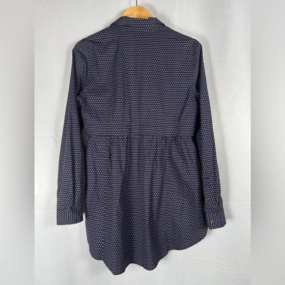 Maeve Anthropologie Aled Polka Dot Tunic M Preppy Oversized Casual New Girl Work - Picture 10 of 13